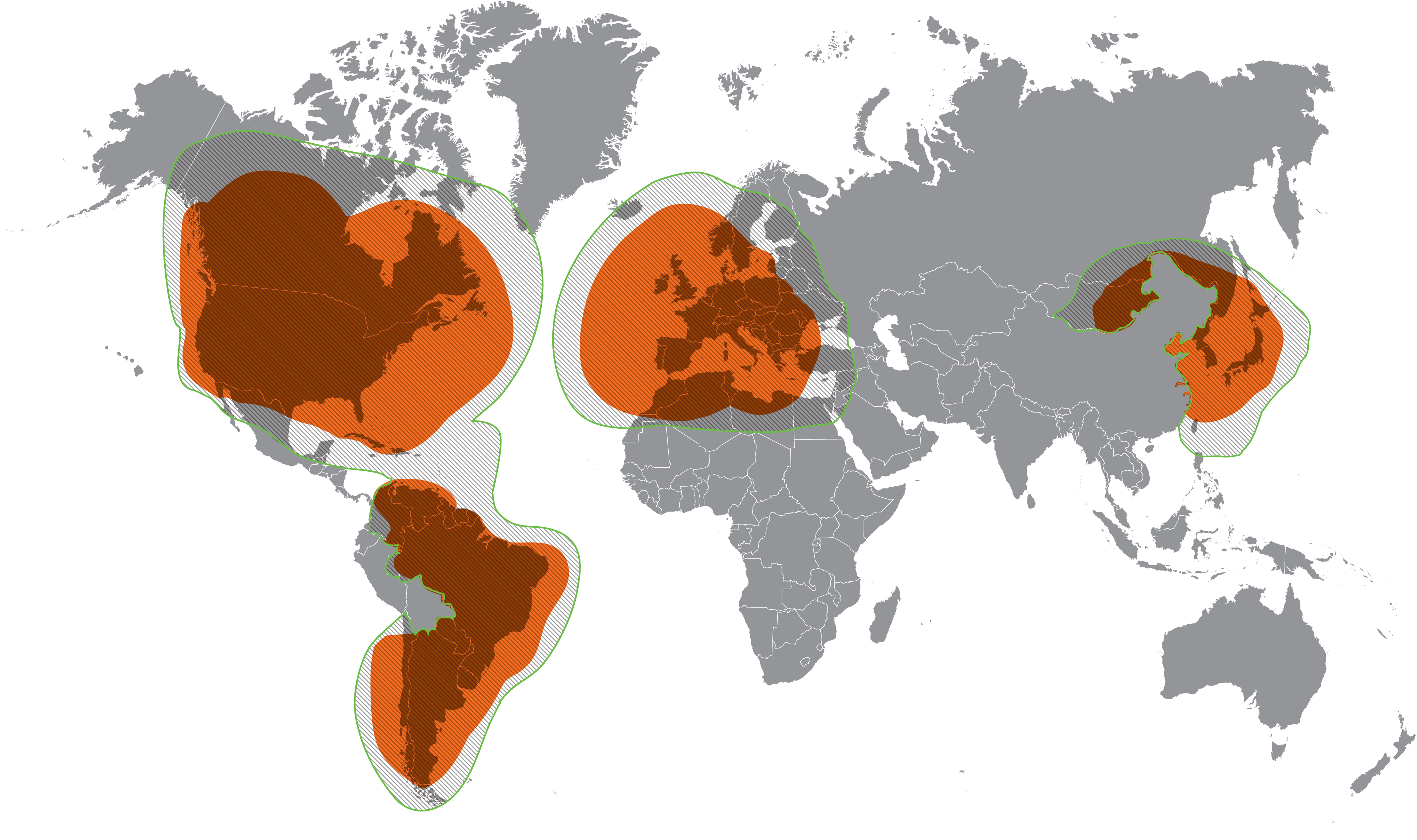 Globalstar Voice & Data Gen1 Products Home Zone Coverage Map